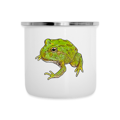 Emaille-Tasse Ceratophrys cranwelli Peppermint Blue - weiß