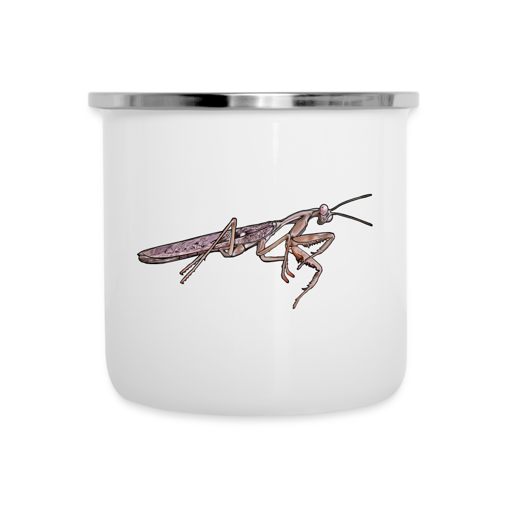 Emaille-Tasse Rhombodera kirbyi male - weiß