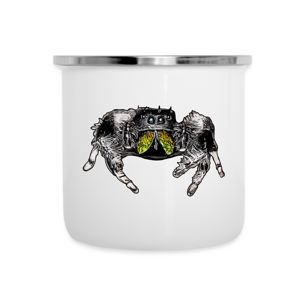 Emaille-Tasse Phidippus regius Rastafari male - weiß