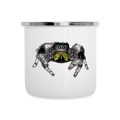 Emaille-Tasse Phidippus regius Rastafari male - weiß