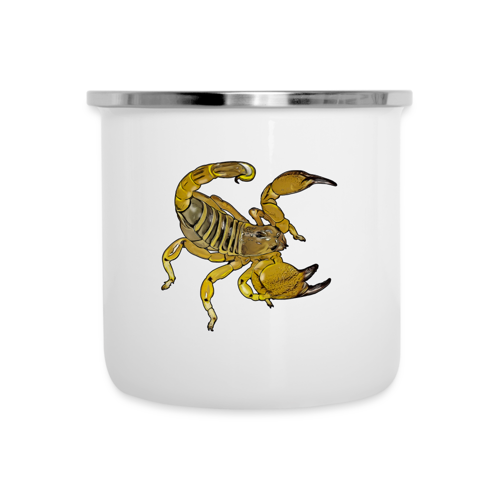 Emaille-Tasse Scorpio maurus palmatus - weiß