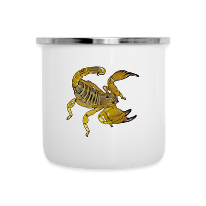 Emaille-Tasse Scorpio maurus palmatus - weiß