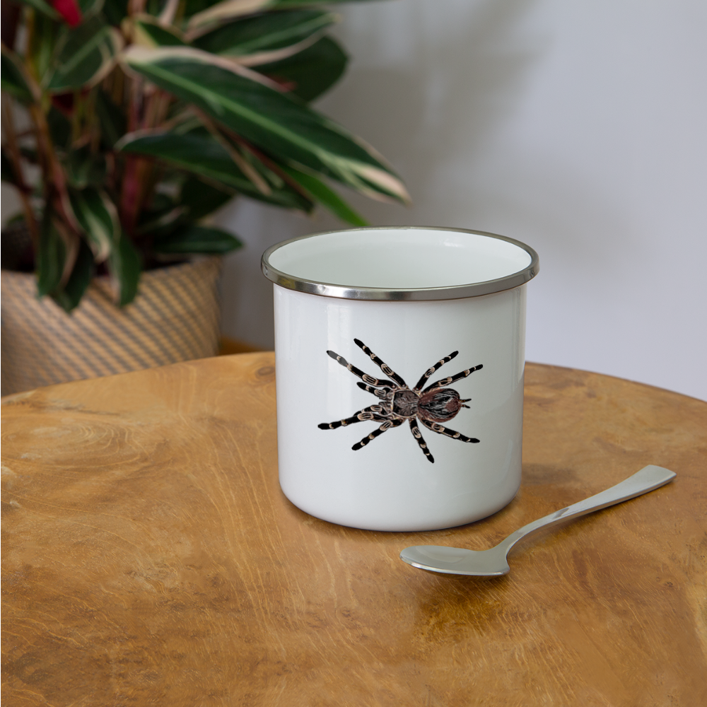 Emaille-Tasse Acanthoscurria geniculata - weiß