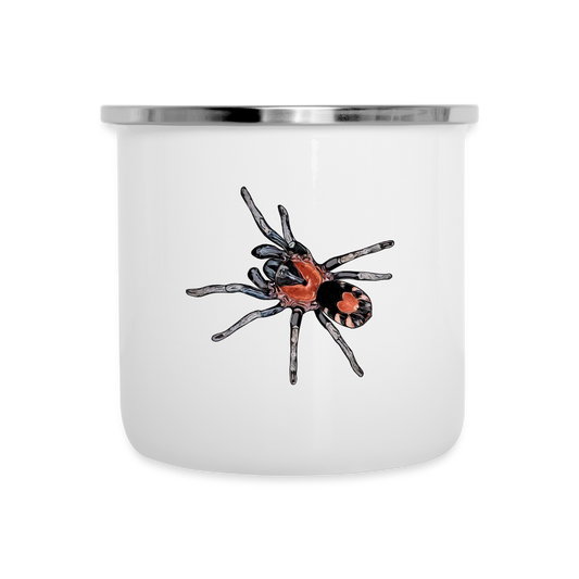 Emaille-Tasse Cyriocosmus elegans - weiß