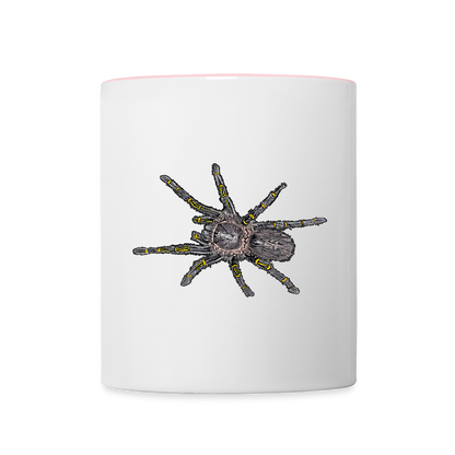 Tasse farbig Grammostola pulchripes - Weiß/Pink