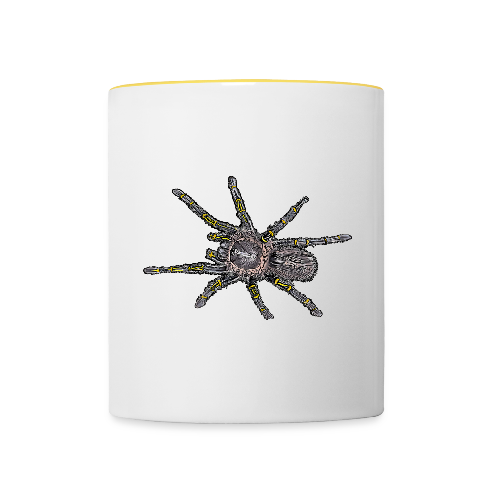 Tasse farbig Grammostola pulchripes - Weiß/Gelb