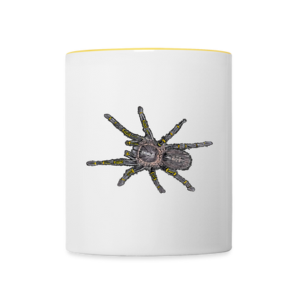 Tasse farbig Grammostola pulchripes - Weiß/Gelb