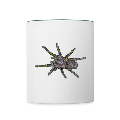 Tasse farbig Grammostola pulchripes - Weiß/Dunkelgrün