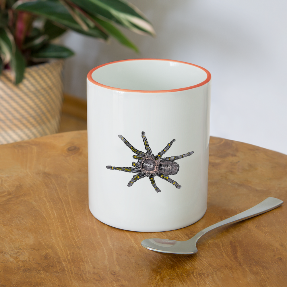 Tasse farbig Grammostola pulchripes - Weiß/Orange