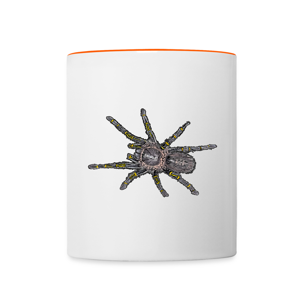 Tasse farbig Grammostola pulchripes - Weiß/Orange