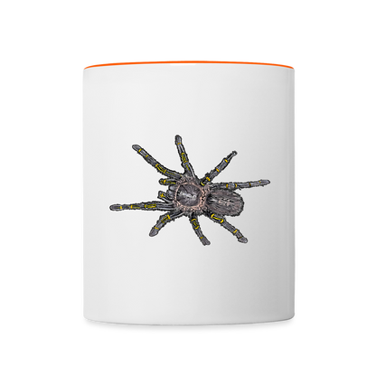 Tasse farbig Grammostola pulchripes - Weiß/Orange