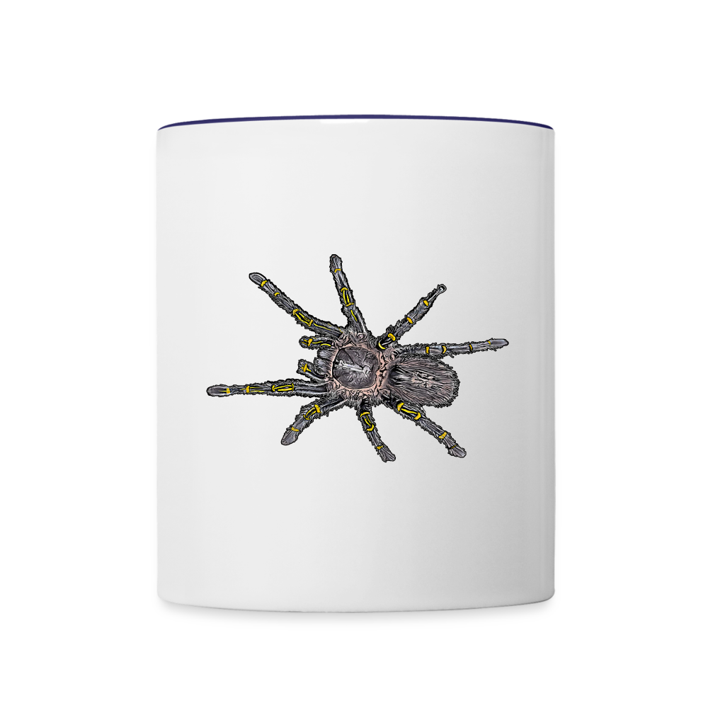Tasse farbig Grammostola pulchripes - Weiß/Kobaltblau