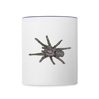 Tasse farbig Grammostola pulchripes - Weiß/Kobaltblau