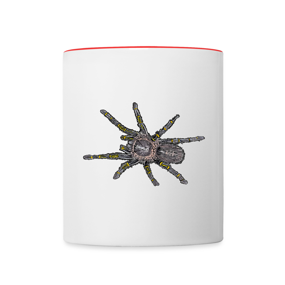 Tasse farbig Grammostola pulchripes - Weiß/Rot