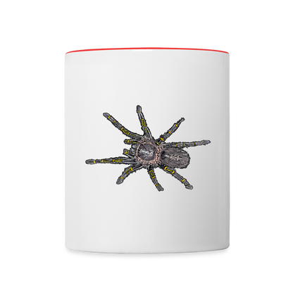 Tasse farbig Grammostola pulchripes - Weiß/Rot