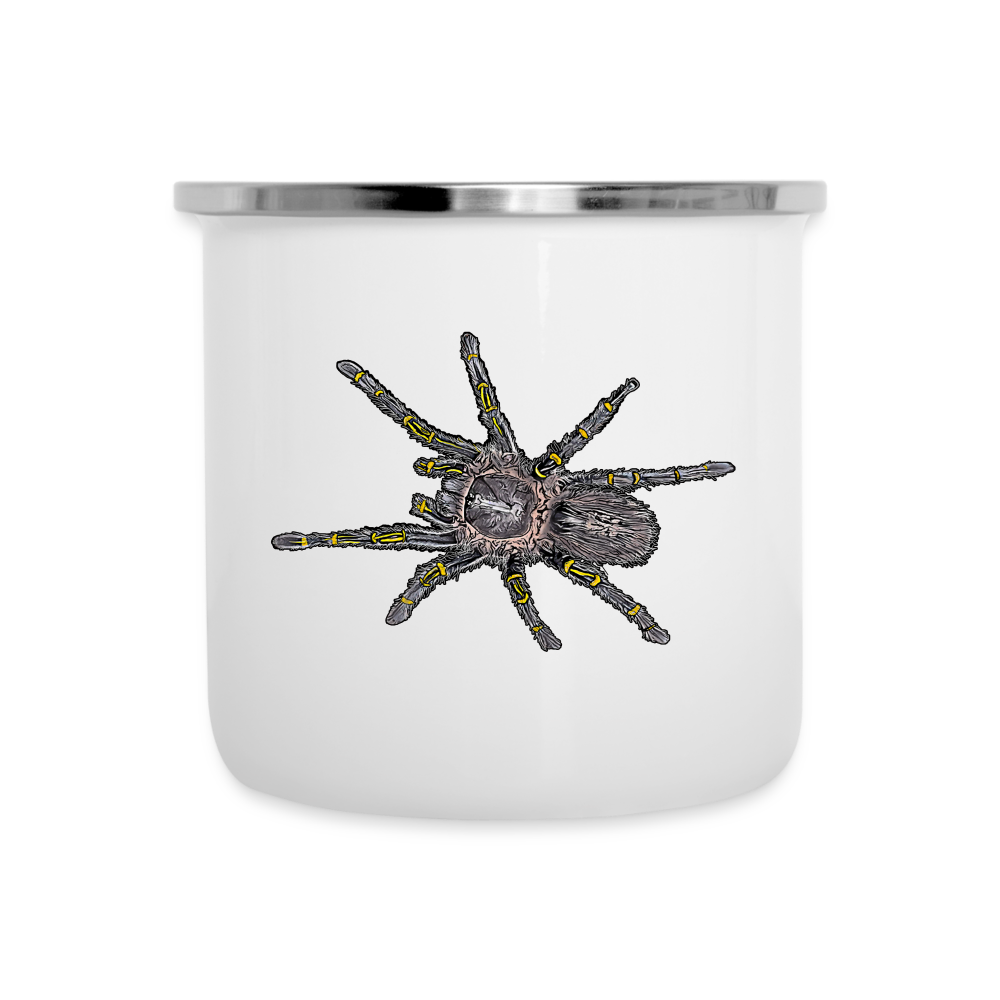 Emaille-Tasse Grammostola pulchripes - weiß
