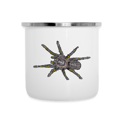 Emaille-Tasse Grammostola pulchripes - weiß