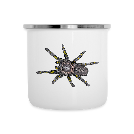 Emaille-Tasse Grammostola pulchripes - weiß