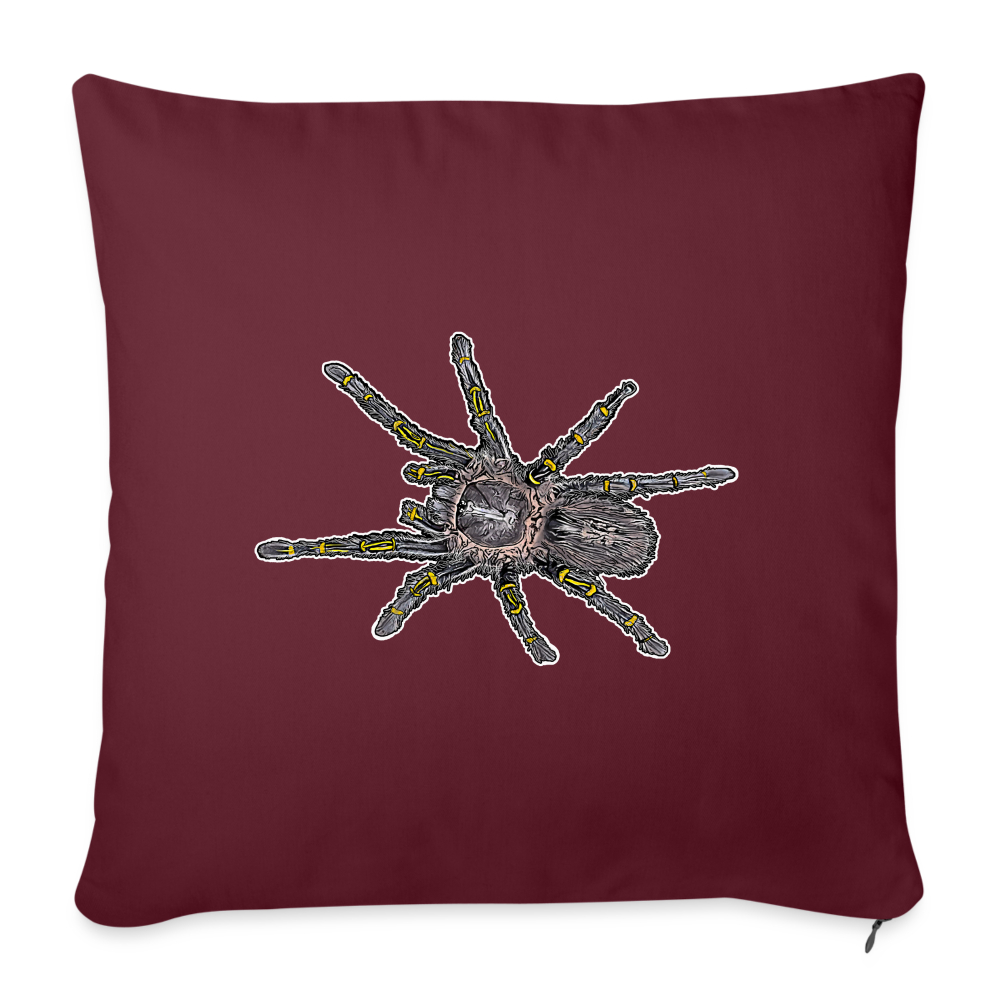 Sofakissen mit Füllung 44 x 44 cm Grammostola pulchripes - Burgunderrot