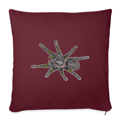 Sofakissen mit Füllung 44 x 44 cm Grammostola pulchripes - Burgunderrot