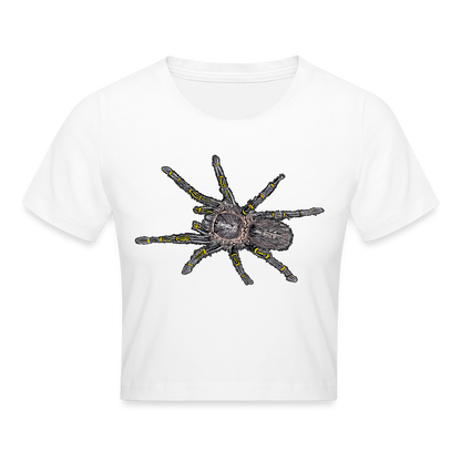 Crop T-Shirt Grammostola pulchripes - weiß