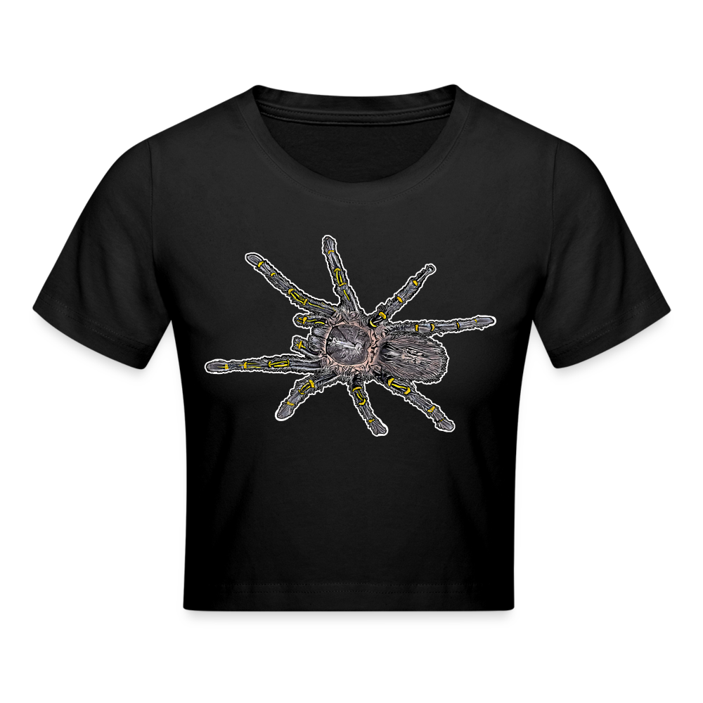 Crop T-Shirt Grammostola pulchripes - Schwarz
