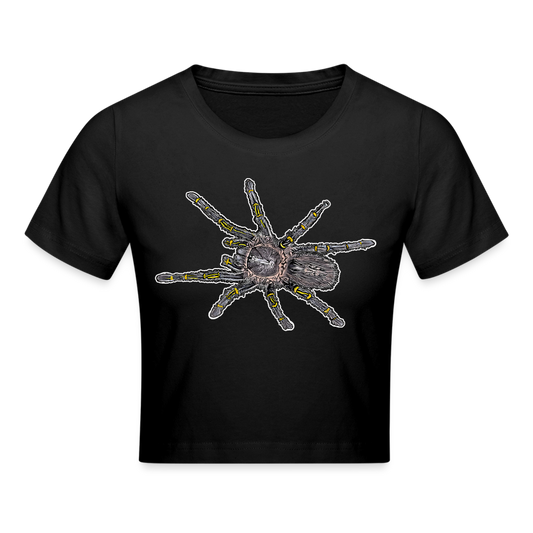 Crop T-Shirt Grammostola pulchripes - Schwarz