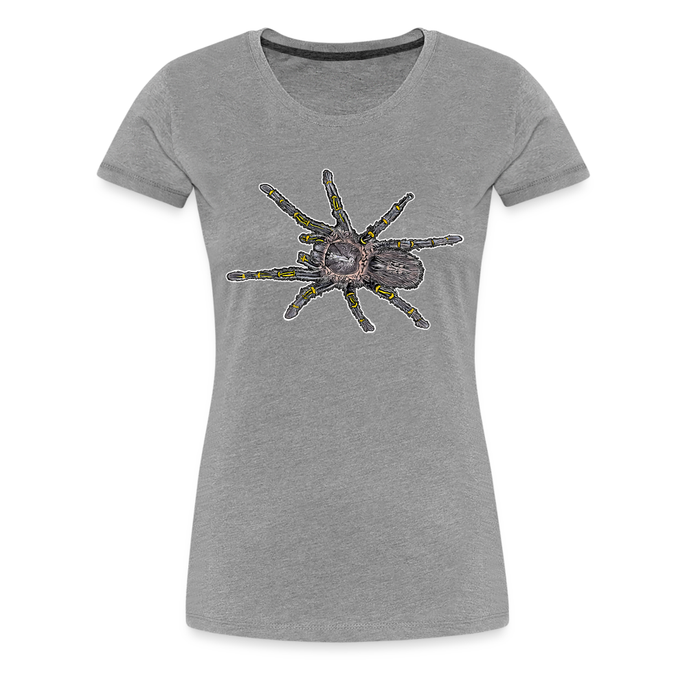Frauen Basic T-Shirt Grammostola pulchripes - Grau meliert