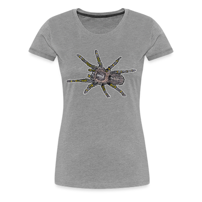 Frauen Basic T-Shirt Grammostola pulchripes - Grau meliert