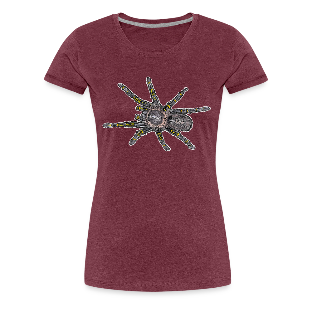 Frauen Basic T-Shirt Grammostola pulchripes - Bordeauxrot meliert
