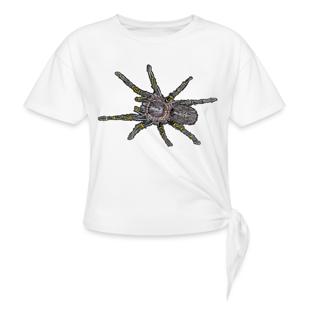 Frauen Knotenshirt Grammostola pulchripes - weiß