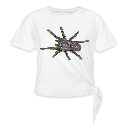 Frauen Knotenshirt Grammostola pulchripes - weiß