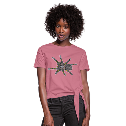Frauen Knotenshirt Grammostola pulchripes - Malve