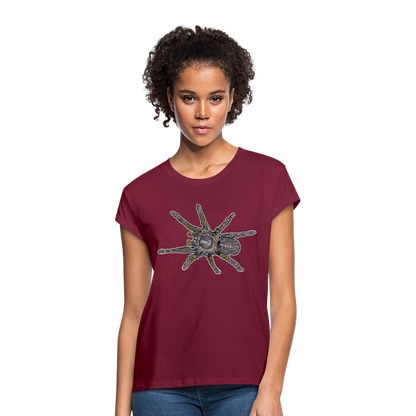 Frauen Oversized T-Shirt Grammostola pulchripes - Bordeaux