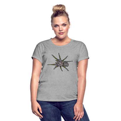 Frauen Oversized T-Shirt Grammostola pulchripes - Grau meliert
