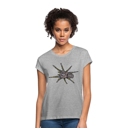 Frauen Oversized T-Shirt Grammostola pulchripes - Grau meliert