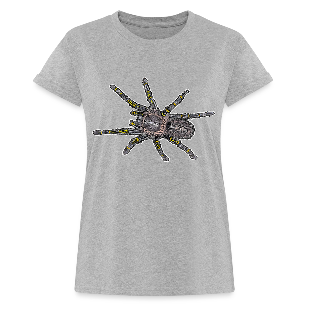 Frauen Oversized T-Shirt Grammostola pulchripes - Grau meliert