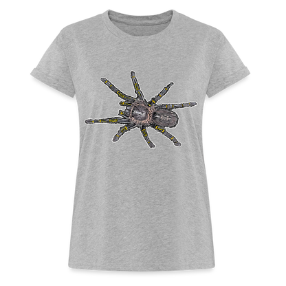 Frauen Oversized T-Shirt Grammostola pulchripes - Grau meliert