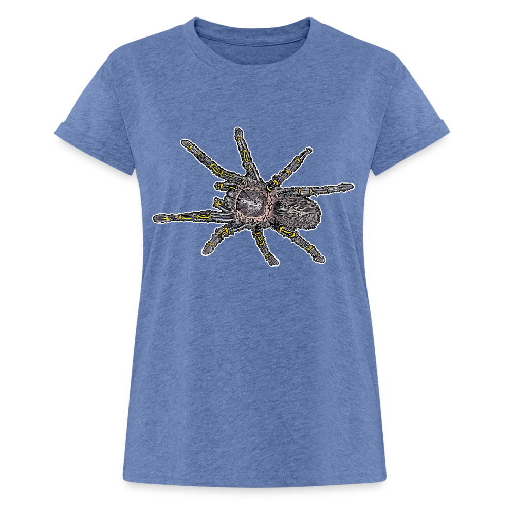 Frauen Oversized T-Shirt Grammostola pulchripes - Denim meliert