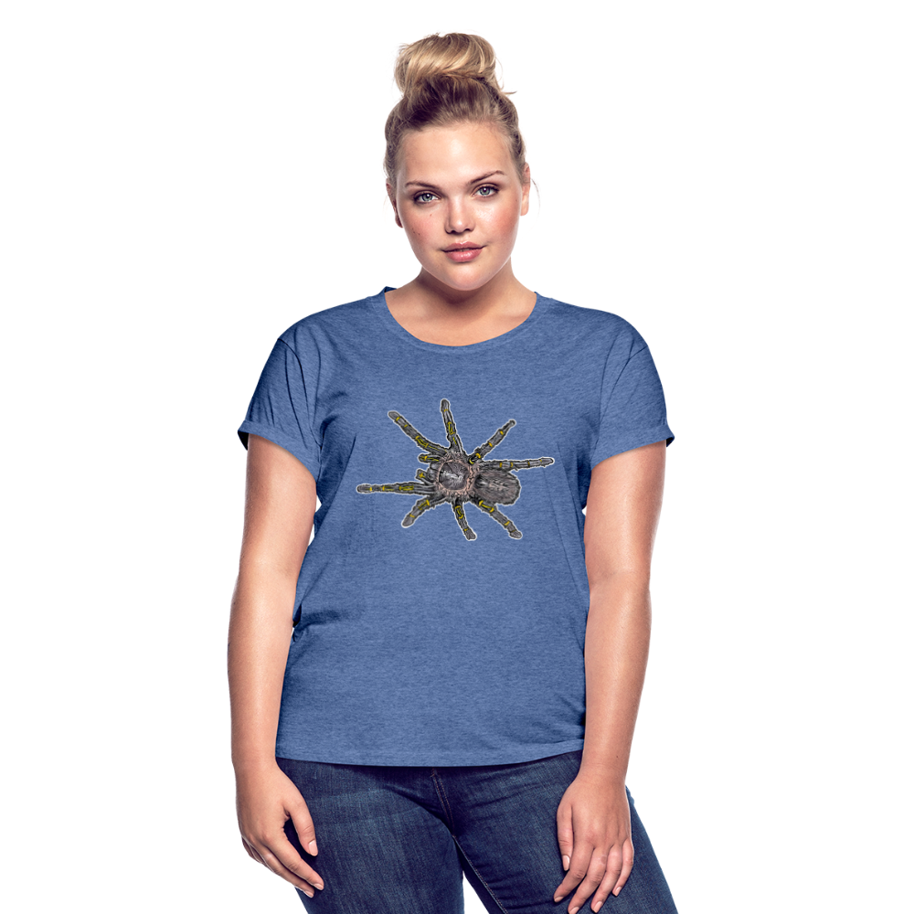 Frauen Oversized T-Shirt Grammostola pulchripes - Denim meliert