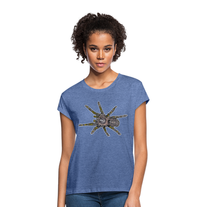Frauen Oversized T-Shirt Grammostola pulchripes - Denim meliert