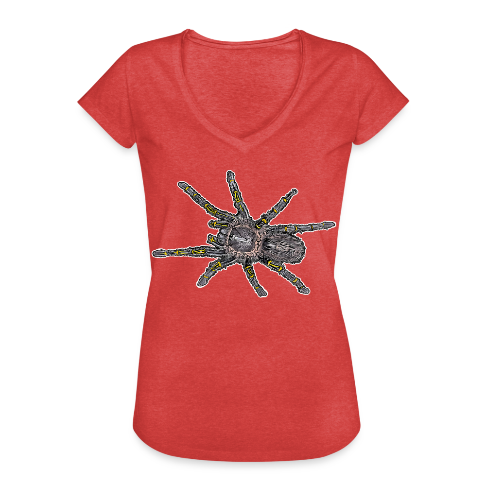 Frauen Vintage T-Shirt Grammostola pulchripes - Rot meliert