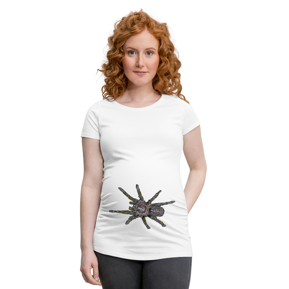 Frauen Schwangerschafts-T-Shirt Grammostola pulchripes - weiß