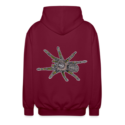 Unisex Zip-Hoodie Grammostola pulchripes - Bordeaux