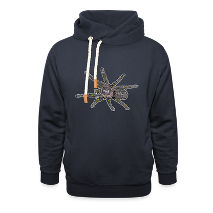Unisex Schalkragen Hoodie Grammostola pulchripes - Navy