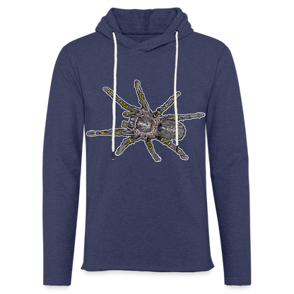 Unisex Kapuzensweatshirt Grammostola pulchripes - Navy meliert