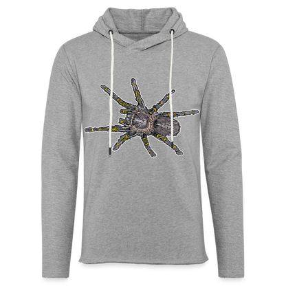 Unisex Kapuzensweatshirt Grammostola pulchripes - Grau meliert