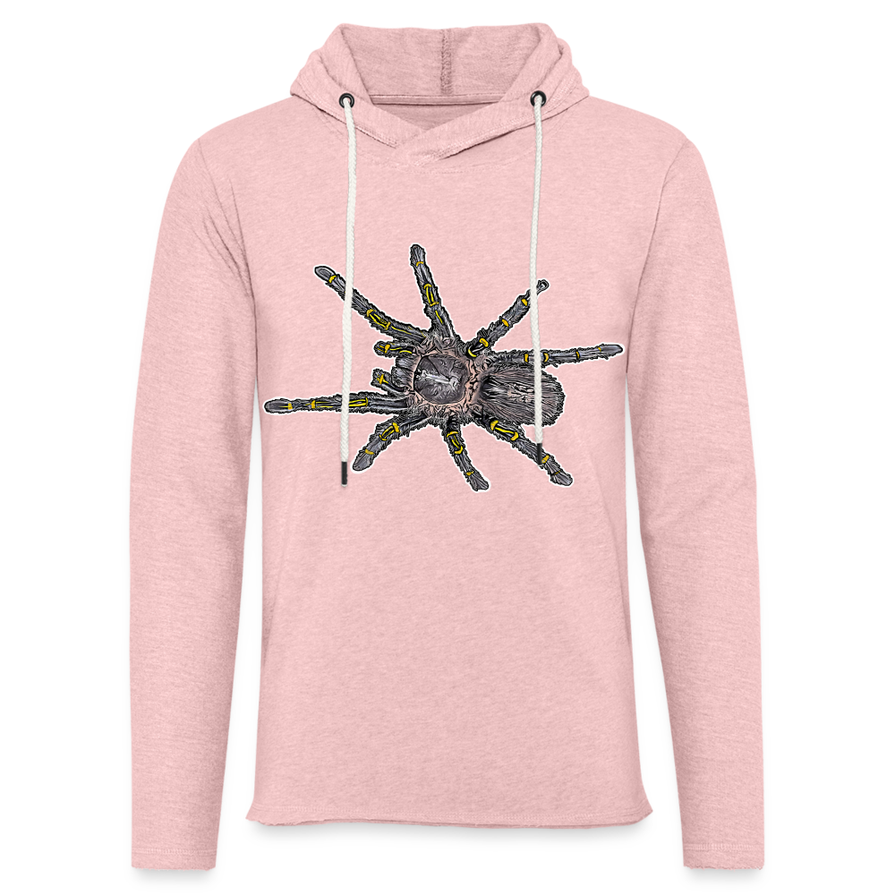 Unisex Kapuzensweatshirt Grammostola pulchripes - Rosa-Creme meliert