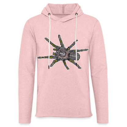 Unisex Kapuzensweatshirt Grammostola pulchripes - Rosa-Creme meliert
