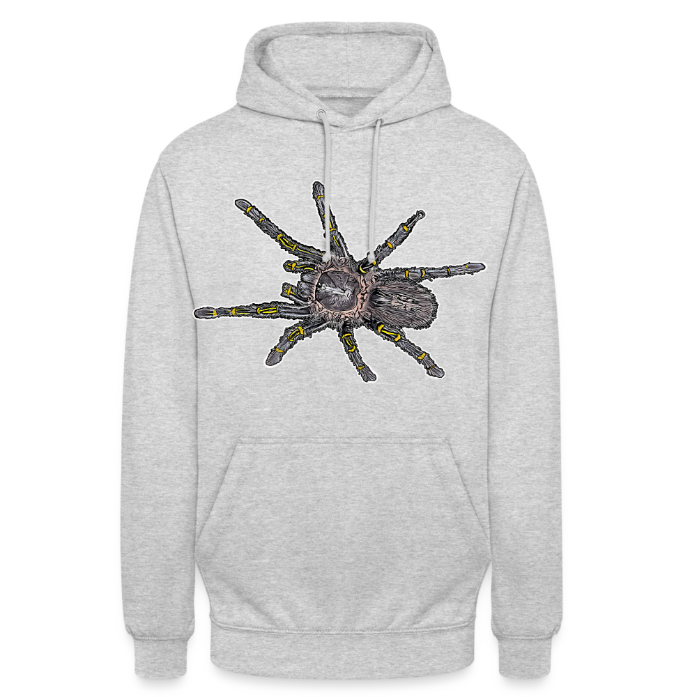 Unisex Hoodie Grammostola pulchripes - Hellgrau meliert